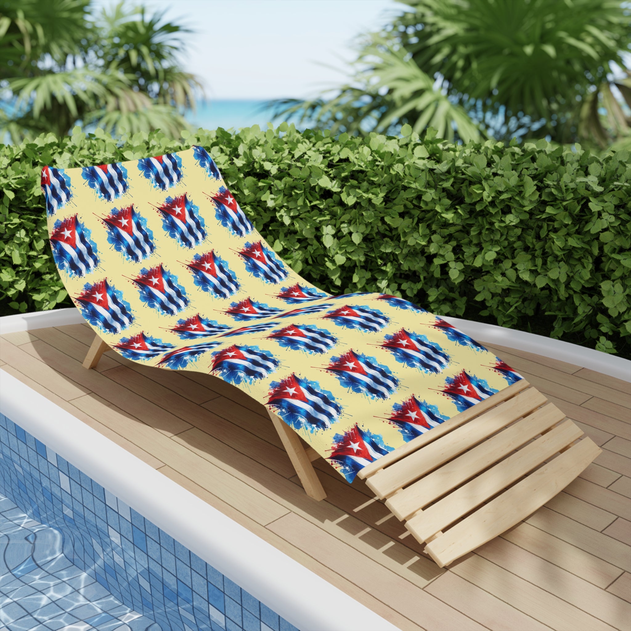 Cuban Flag Beach Towel — Orgullo Cubano, Dondequiera que Voy Secondary image
