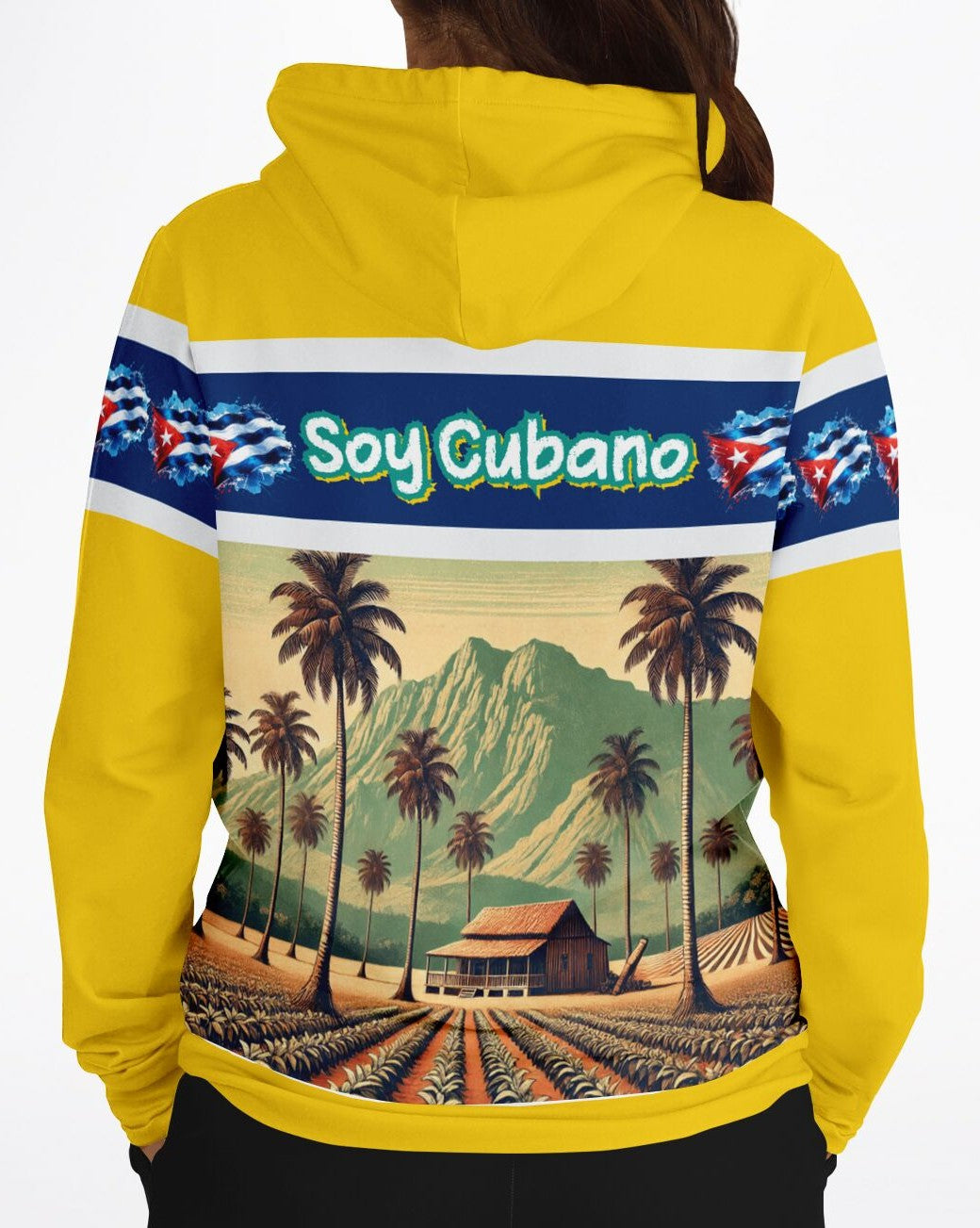 Hoodie, Soy Cubano – Orgullo del Campo (Yellow color)