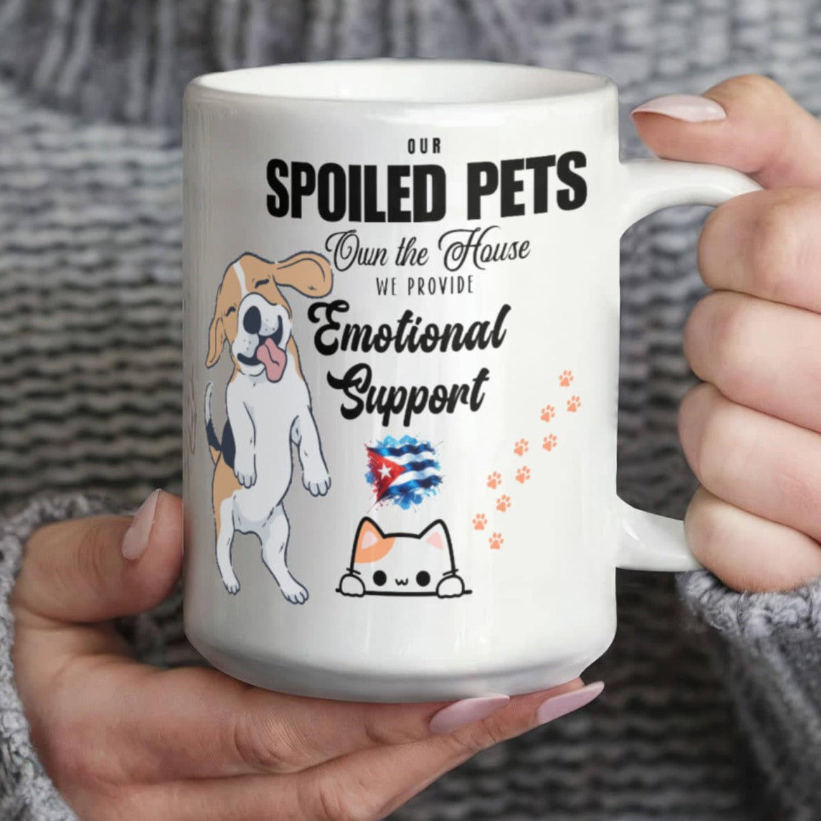 Ceramic Mug Custom-made – Spoiled Pets Own the House Main image