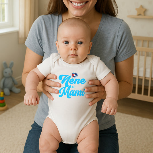 Baby Bodysuit, Monito Manga Corta - El Nene de Mami con Sabor Cubano
