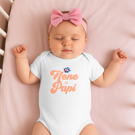 Baby Bodysuit, Monito Manga Corta - La Nene de Papi con Sabor Cubano