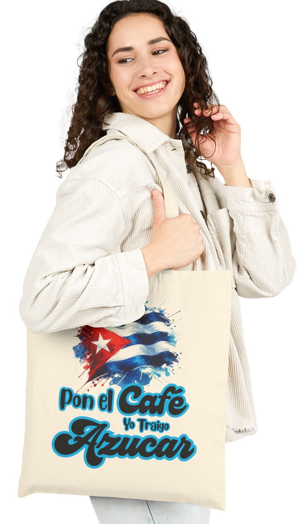 Tote Bag, Bolsa Cubana - Pon el Café Yo Traigo Azucar, Gift for Coffee Lovers, Beach bag