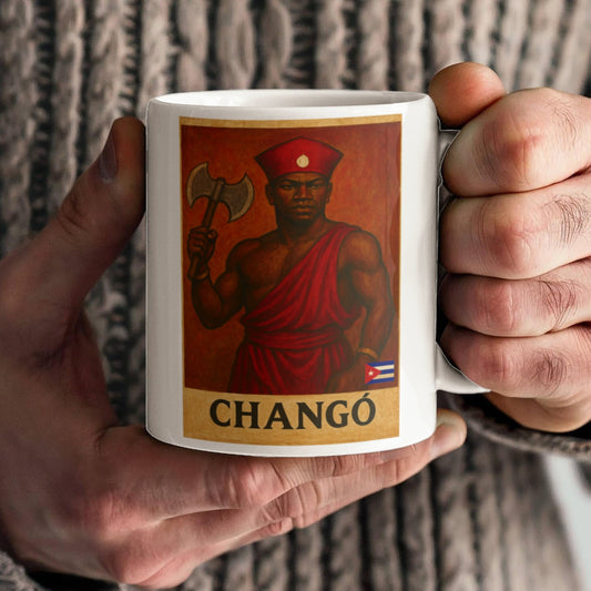 Changó Ceramic Mug Custom-made – Café con Fuego, Fuerza y Justicia