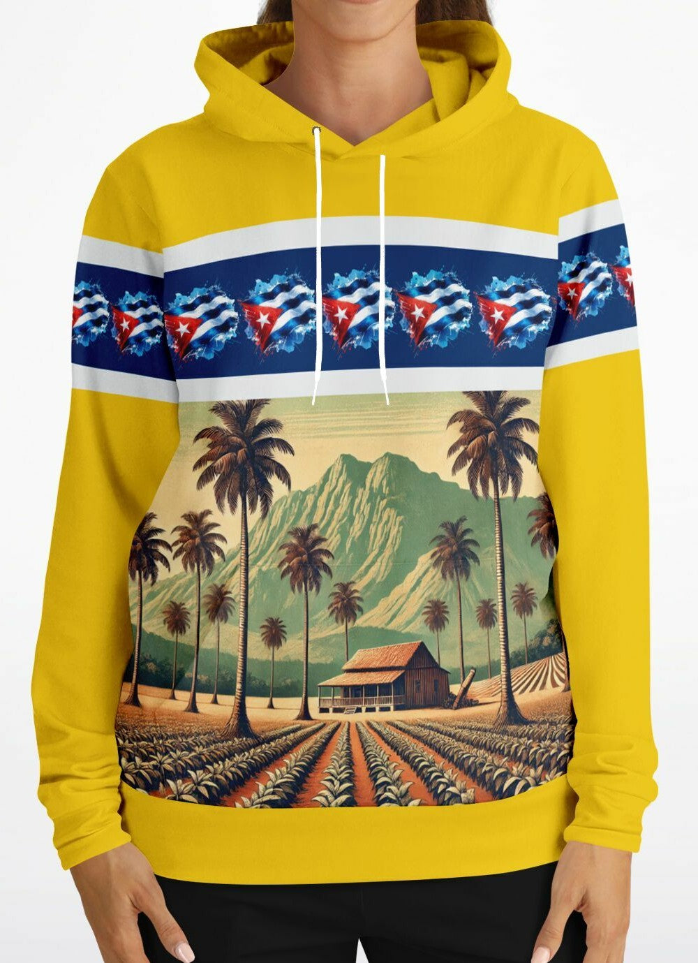 Hoodie, Soy Cubano – Orgullo del Campo (Yellow color)