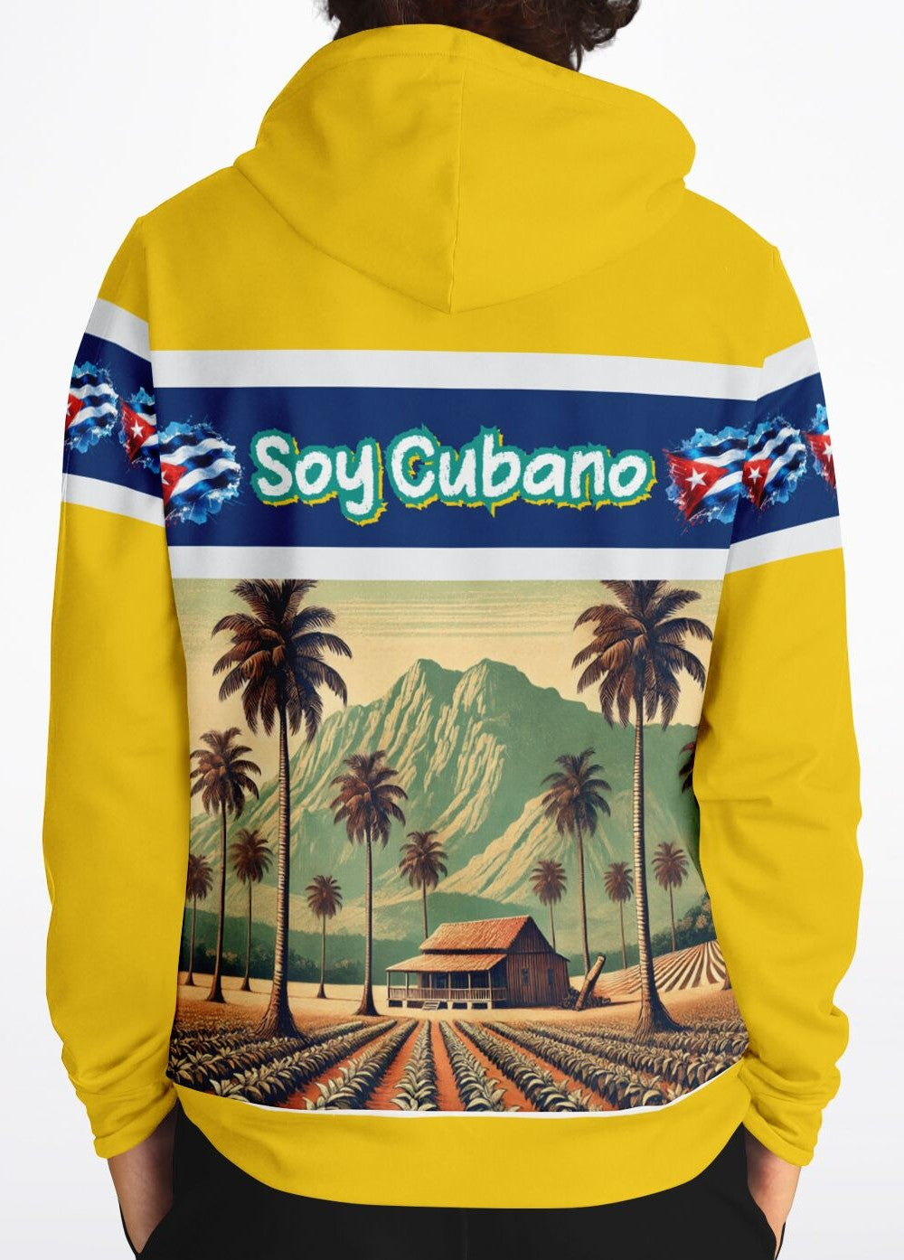 Hoodie, Soy Cubano – Orgullo del Campo (Yellow color)