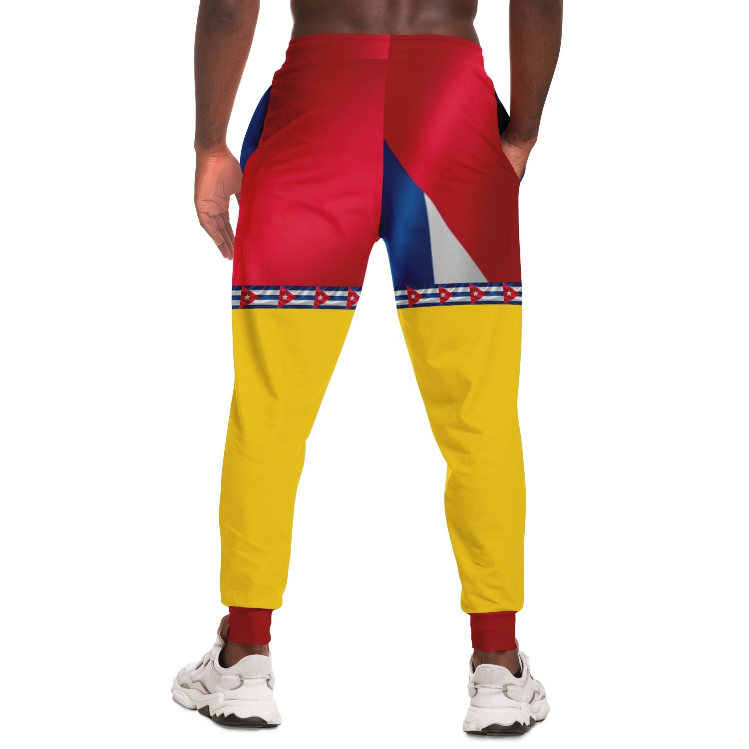 Jogger Pants Cubano – Orgullo que Camina, Fondo Amarillo  Imagen secundaria del producto