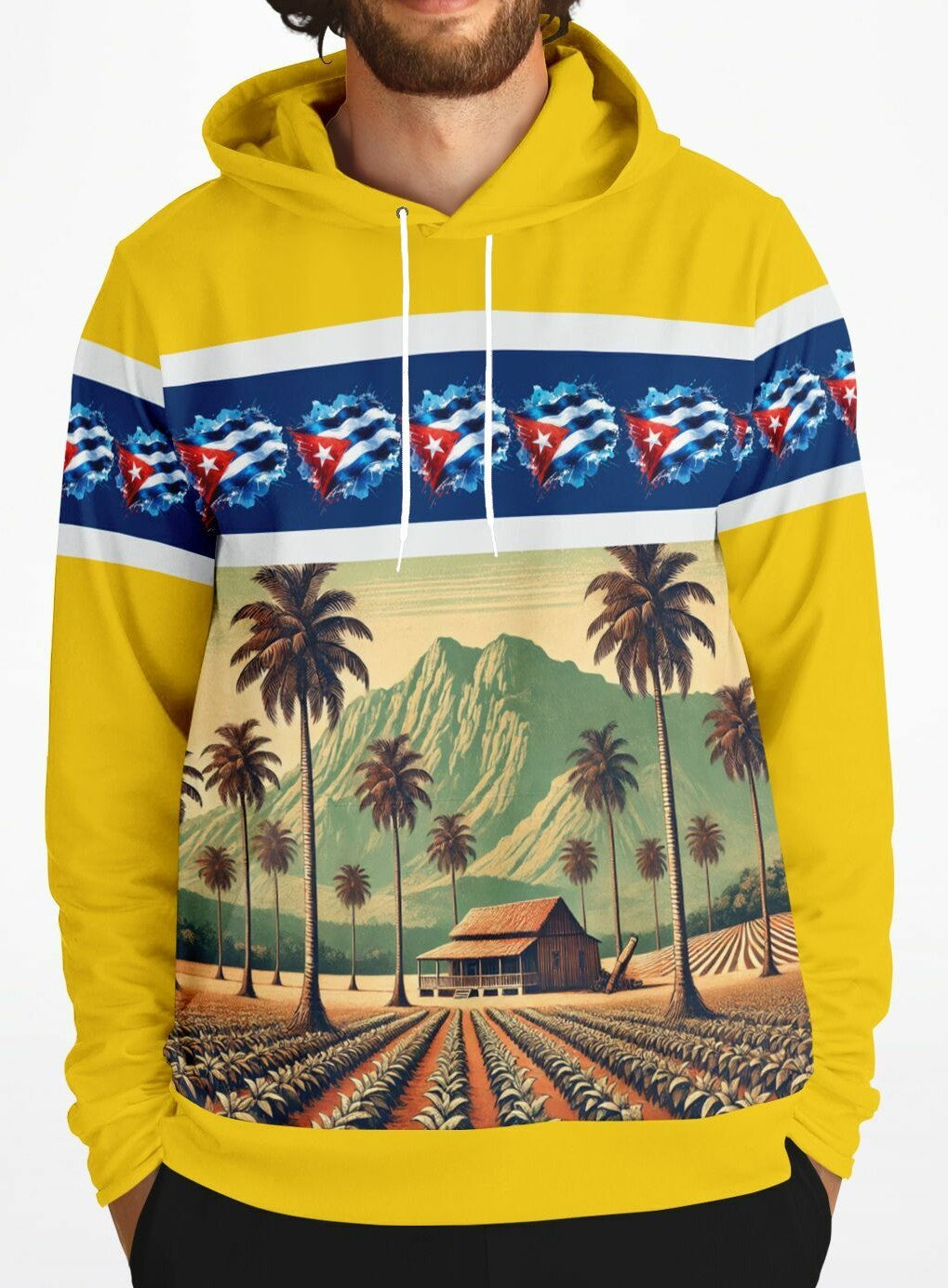 Hoodie, Soy Cubano – Orgullo del Campo (Yellow color) Main image