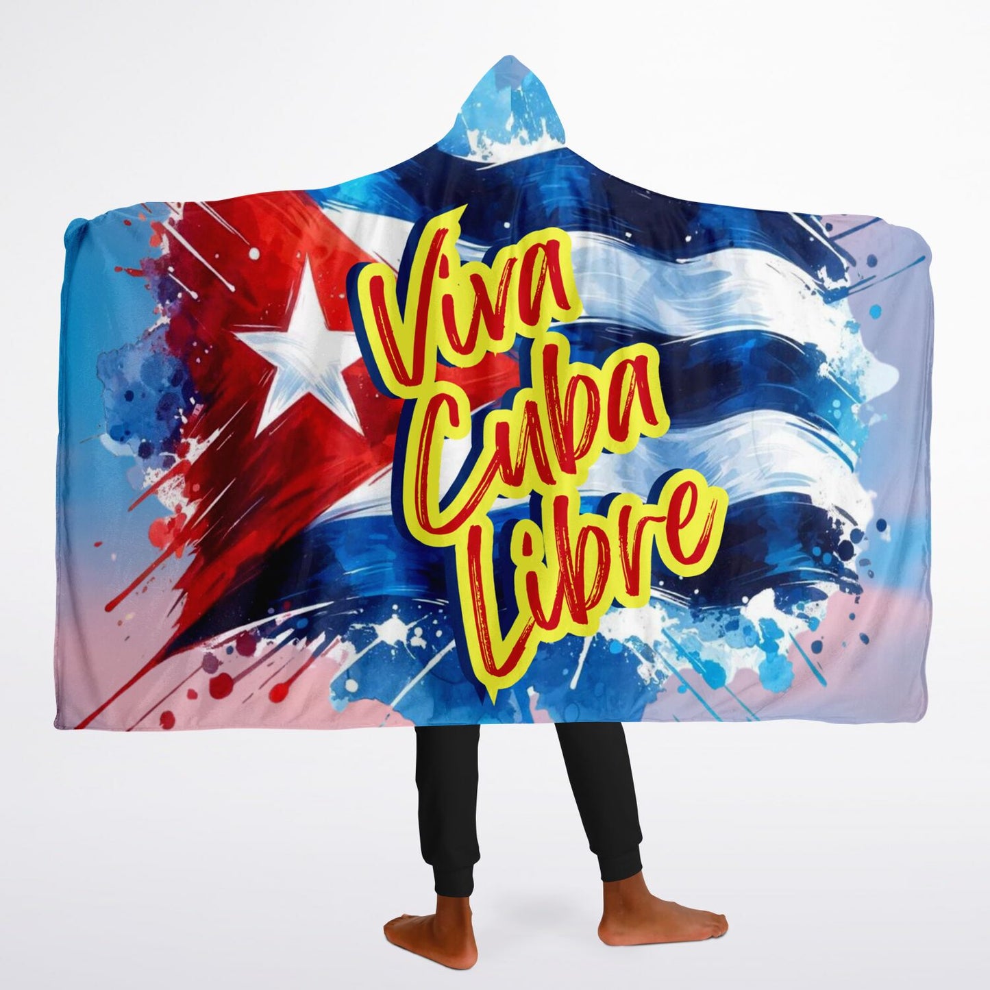 Frazada con Capucha - Bandera Cubana Viva Cuba Libre