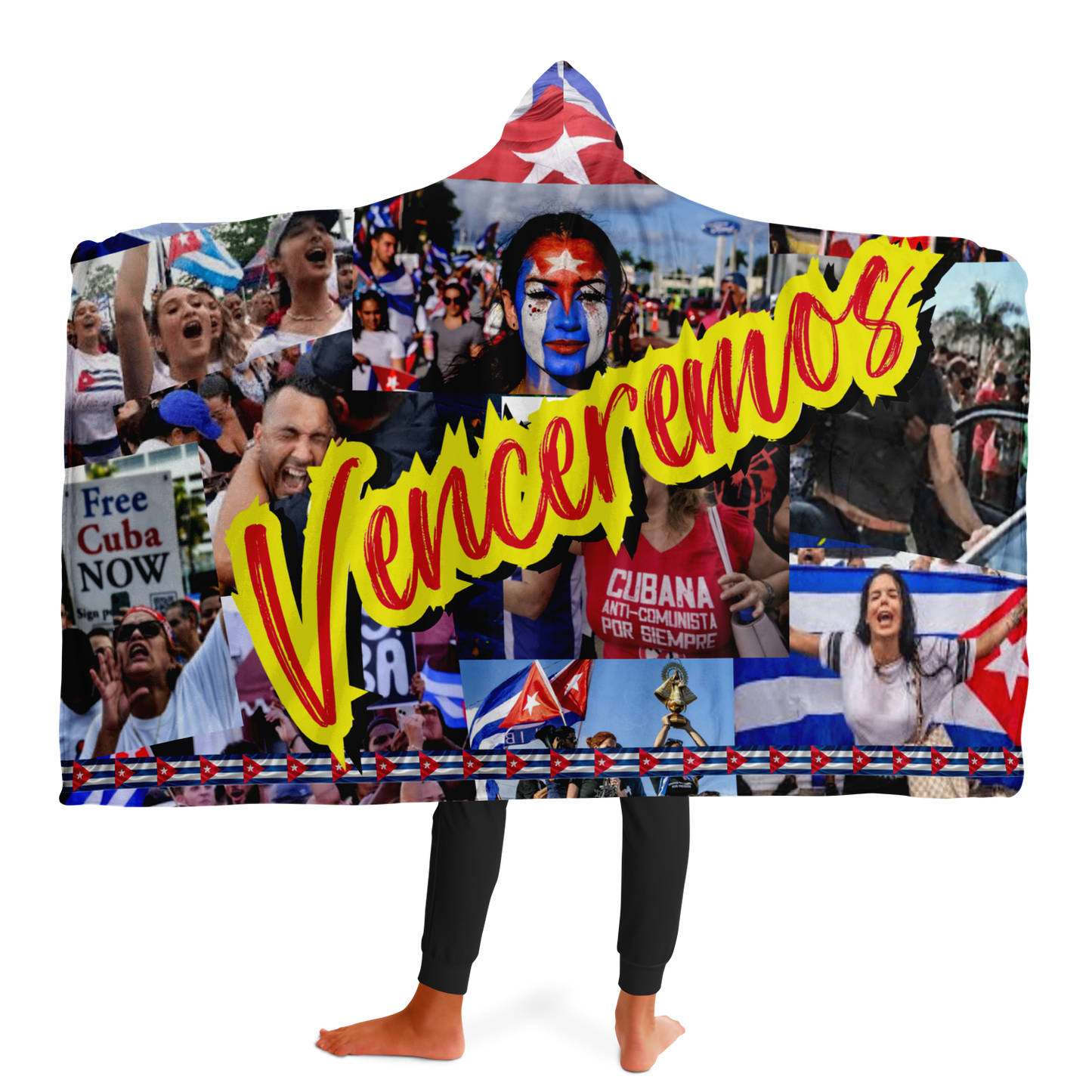 Frazada con Capucha - Venceremos Orgullo y Libertad Cubano