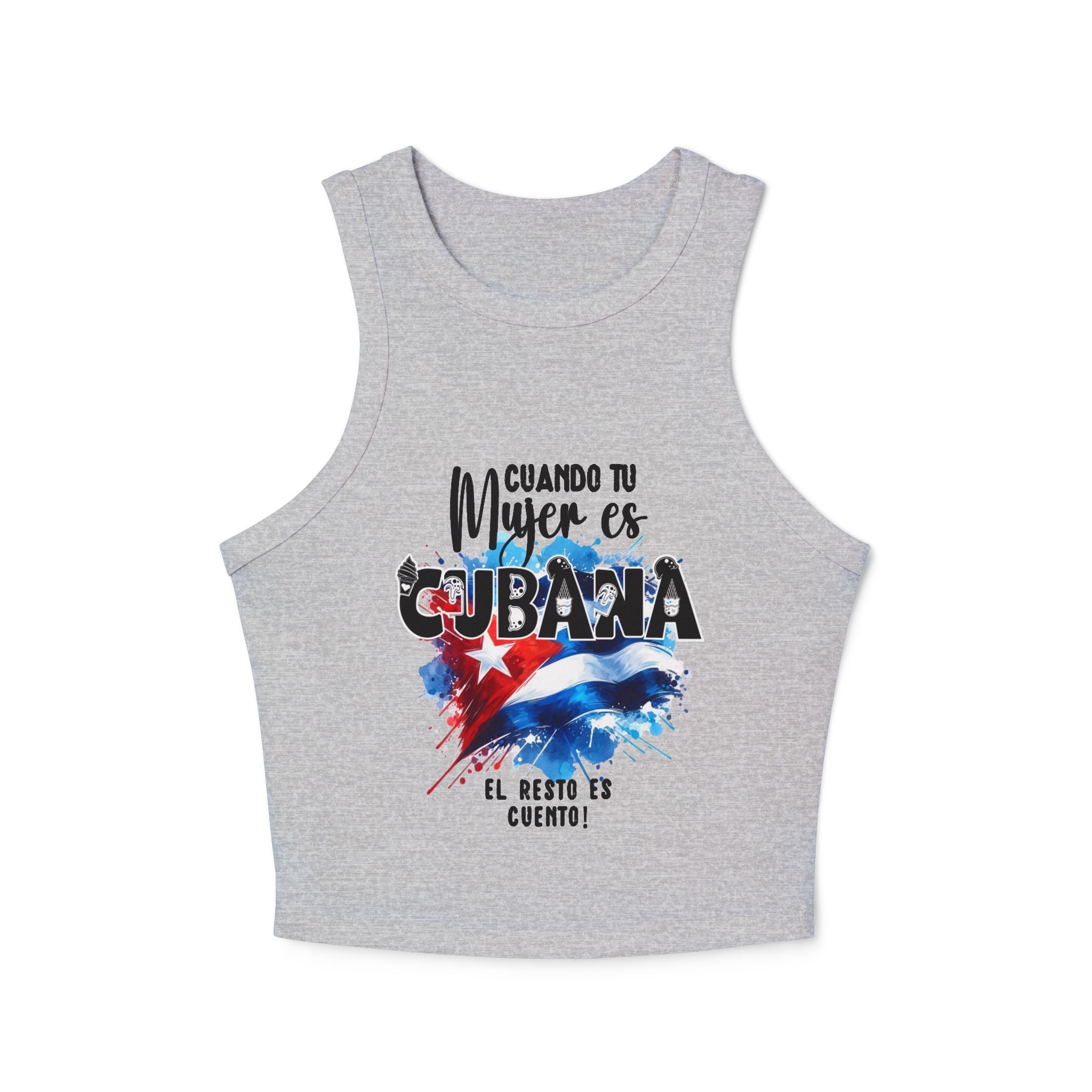 Crop Tee Blusita Cubana Cortica – Cuando Tu Mujer es Cubana, el Resto es Cuento