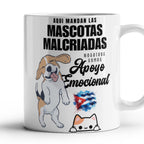 Taza de Cerámica Personalizada – Aquí Mandan las Mascotas Malcriadas