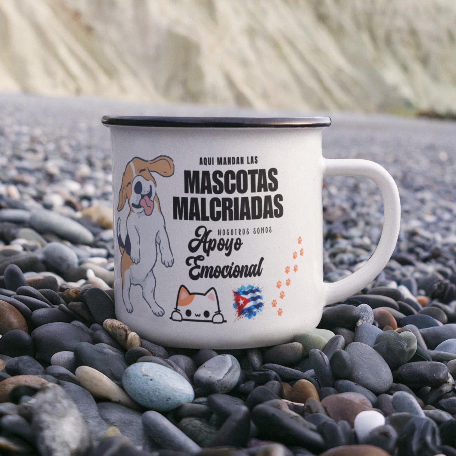 Taza de Acero Inoxidable – Aquí Mandan las Mascotas Malcriadas Main image