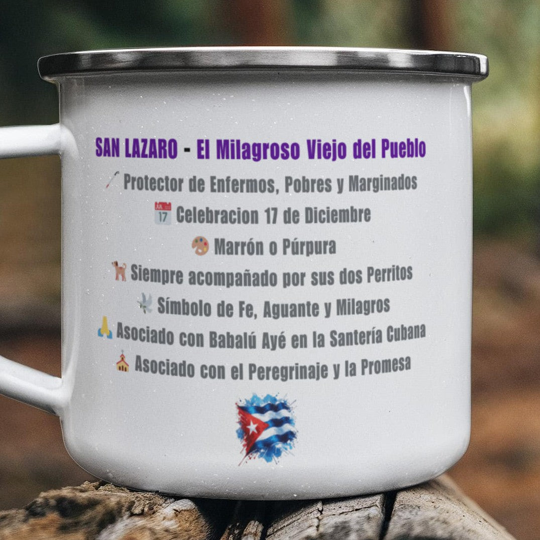 Taza de Acero Inoxidable – San Lázaro, Protector de la Fe Secondary image