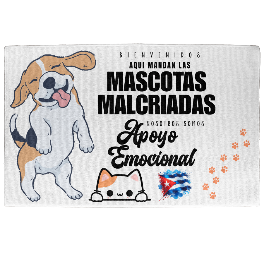 Tapete de Entrada Cubano, Welcome Doormat -  Mascotas Malcriadas Main image