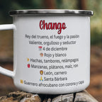 Changó Custom Mug Acero Inoxidable – Café con Fuego, Fuerza y Justicia