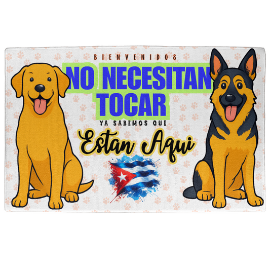 Tapete de Entrada Cubano, Welcome Doormat -  Ya Sabemos Que Estan Aqui