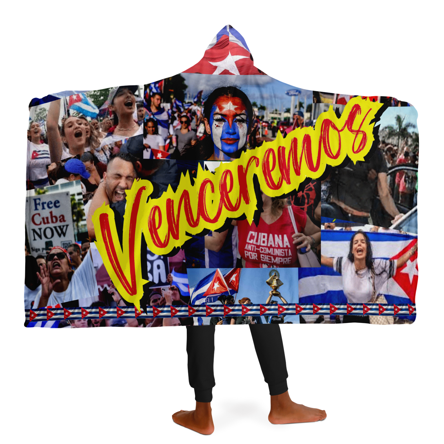 Frazada con Capucha - Venceremos Orgullo y Libertad Cubano