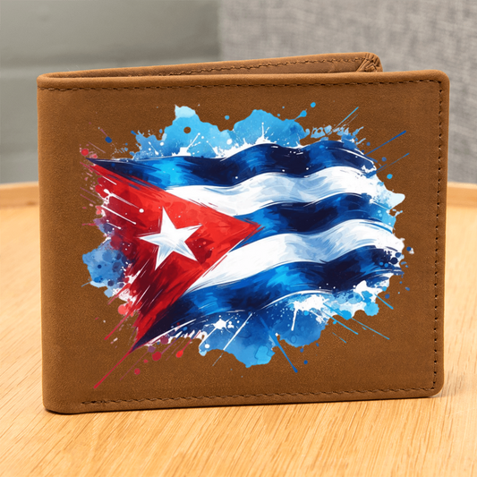 Men Wallet, Billetera Soy Cubano – Proud Cuban Flag Design
