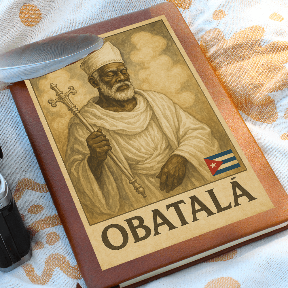 Diario de cuero – Obatalá Paz, Sabiduría y Luz en tu Escritura Imagen principal del producto