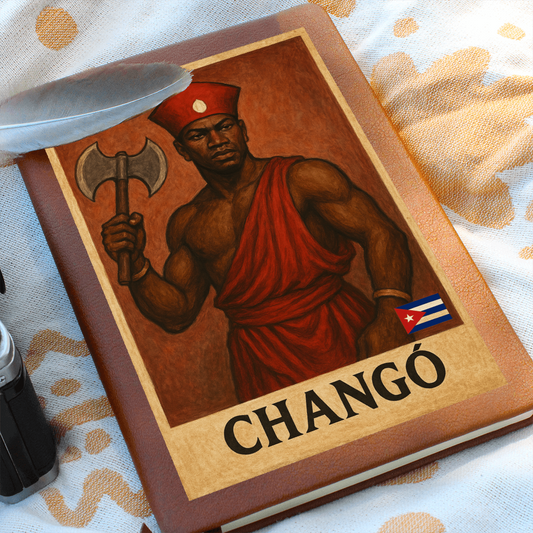 Leather Journal – Changó Fuerza, Fuego y Justicia en Cada Página