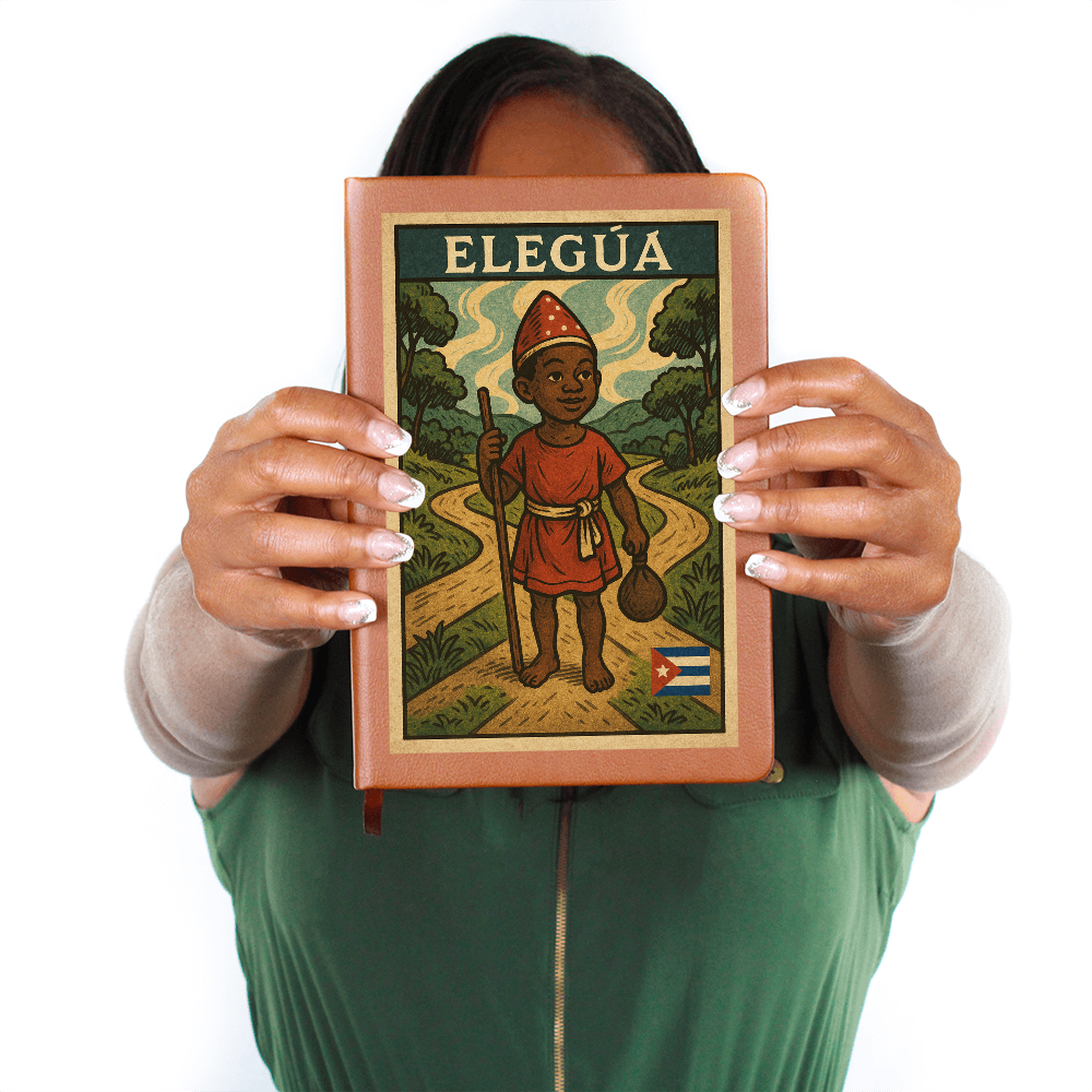Leather Journal – Eleguá Abre Caminos para tu Espíritu y Escritura Imagen secundaria del producto