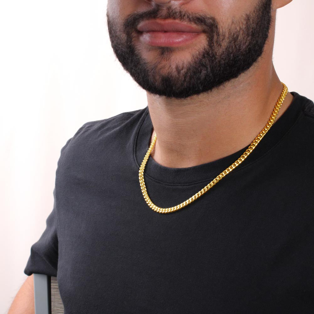 Cadena Cubana, Cuban Chain for Boyfriend – Classic Gold for Cuban Bros