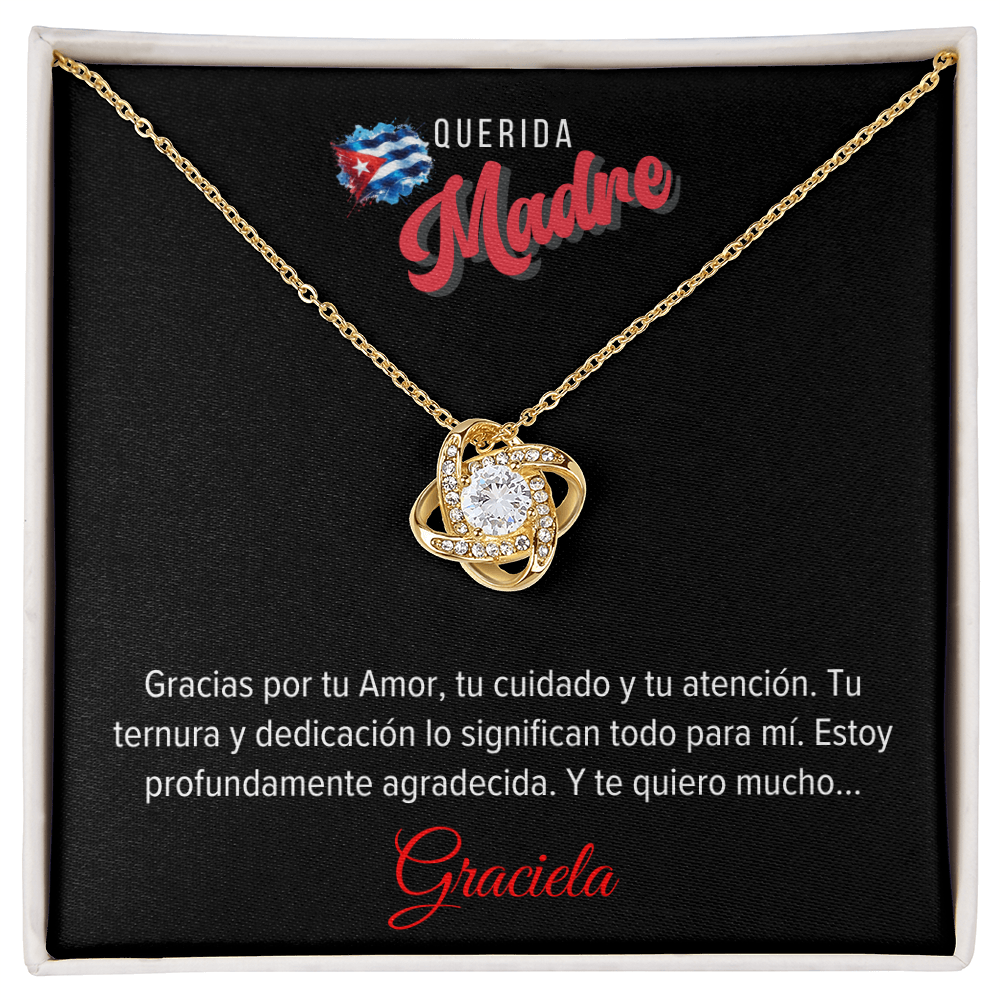 Necklace, Collar Personalizado Para Madre - Love Knot Necklace