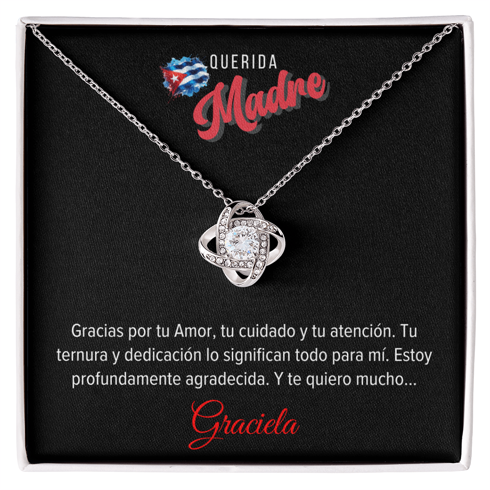 Necklace, Collar Personalizado Para Madre - Love Knot Necklace