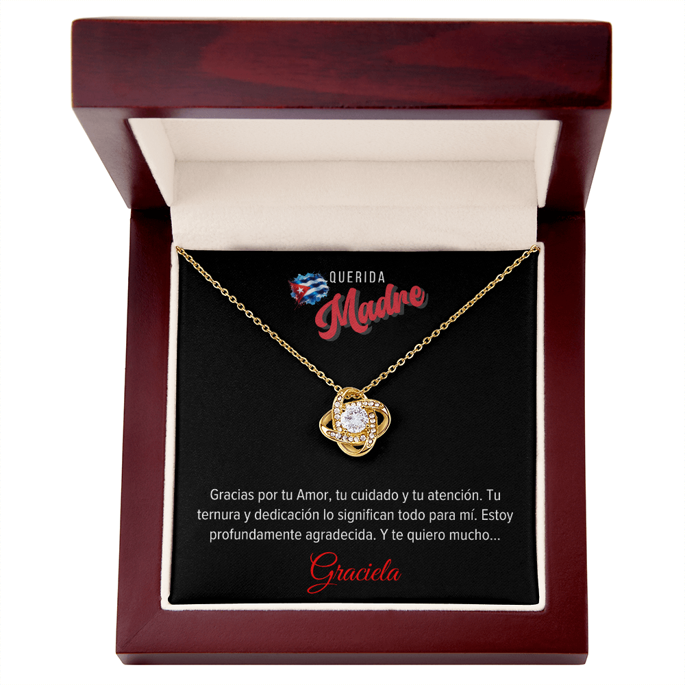 Necklace, Collar Personalizado Para Madre - Love Knot Necklace