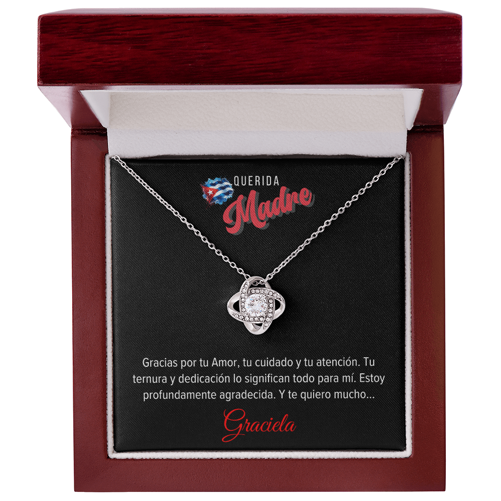 Necklace, Collar Personalizado Para Madre - Love Knot Necklace