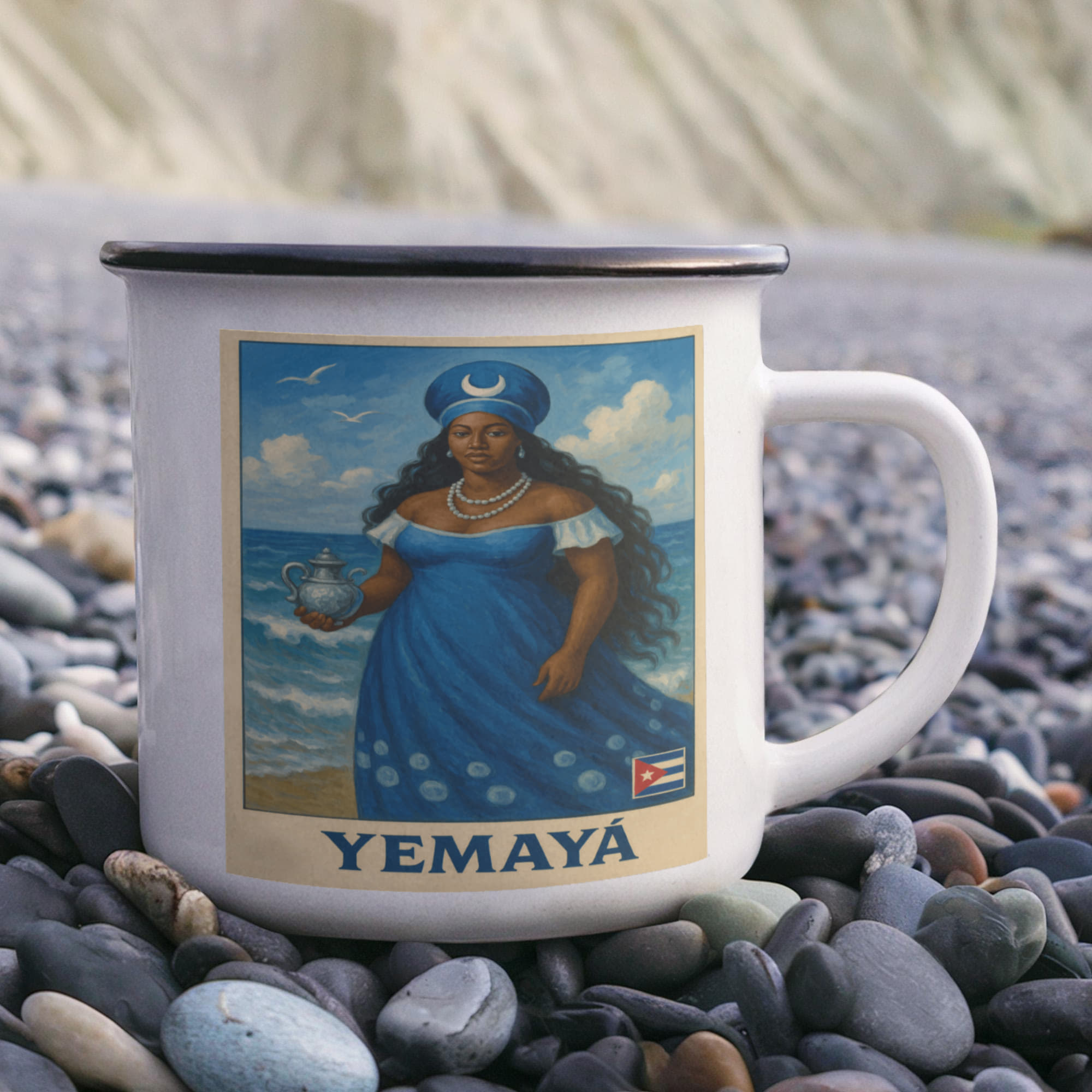 Yemayá Custom Mug Acero Inoxidable – Amor de Madre y Poder del Mar Main image