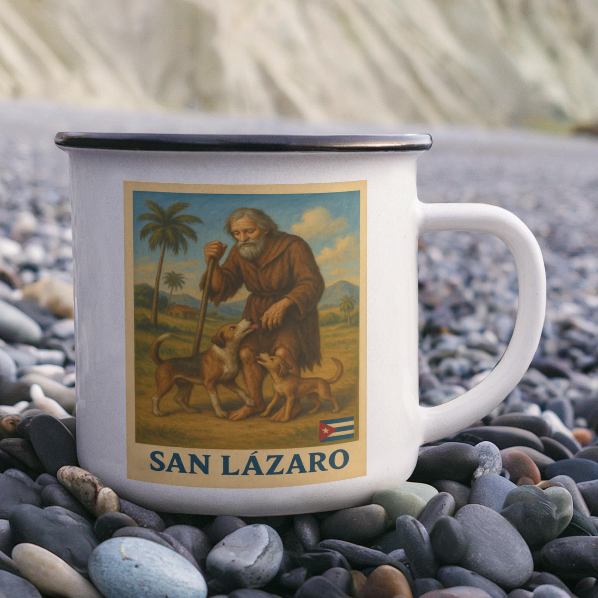 Taza de Acero Inoxidable – San Lázaro, Protector de la Fe Main image