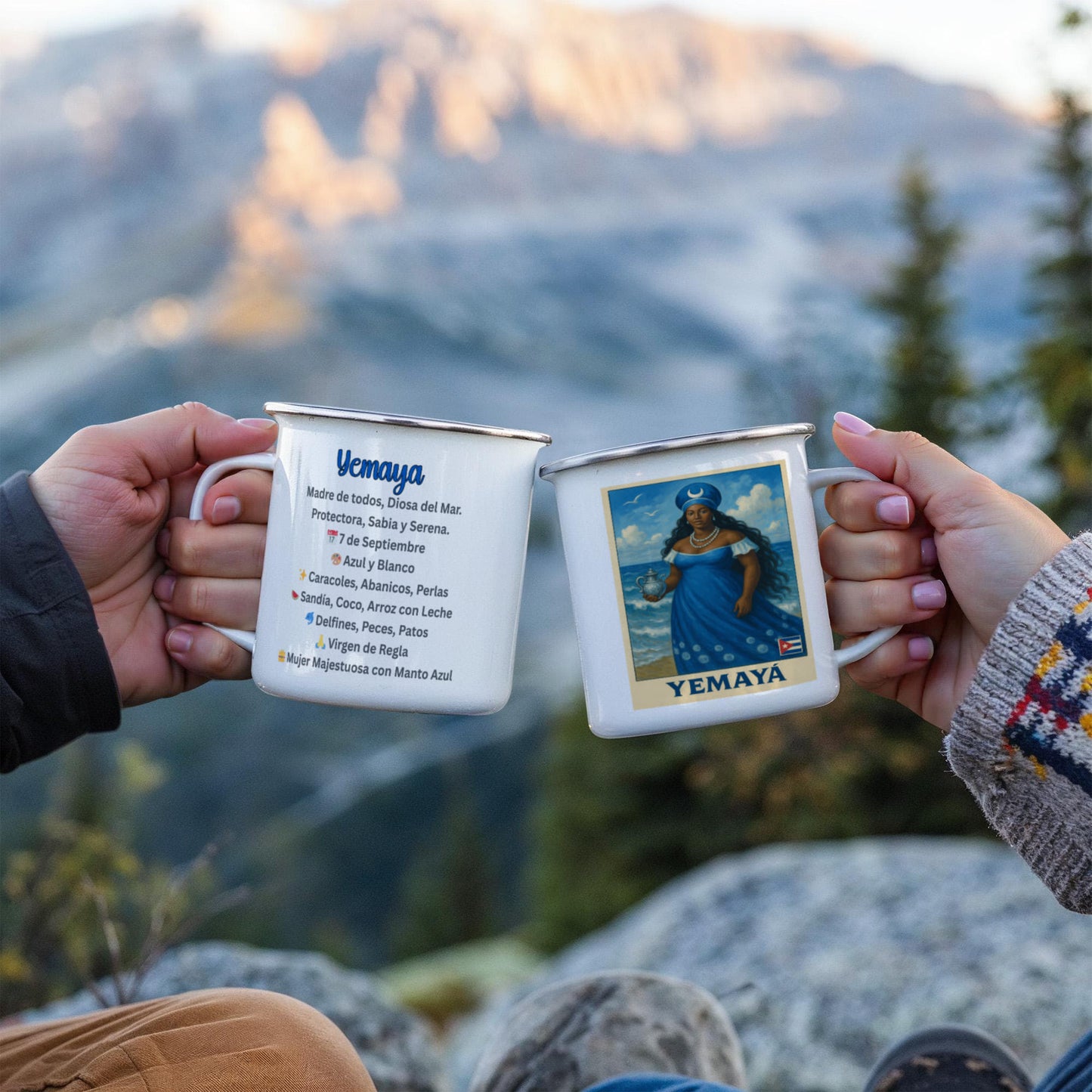 Yemayá Custom Mug Acero Inoxidable – Amor de Madre y Poder del Mar