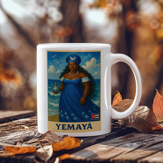 Yemayá Ceramic Mug Custom-made – Amor de Madre y Poder del Mar