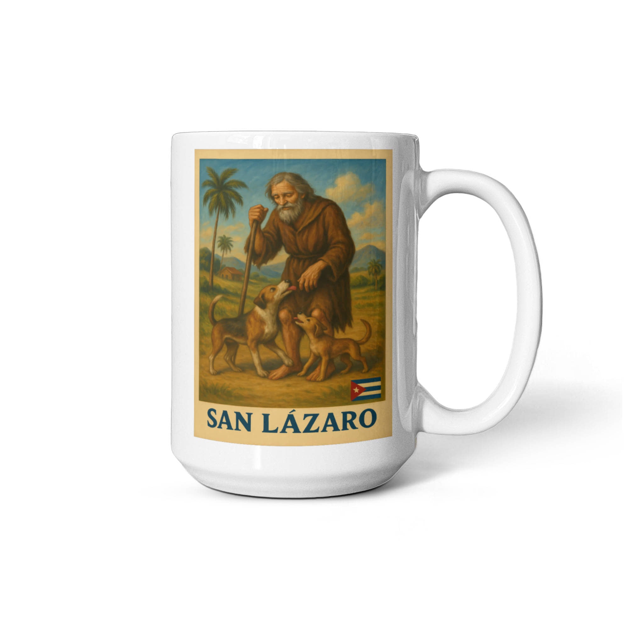 Taza de Ceramica – San Lázaro, Protector de la Fe Secondary image