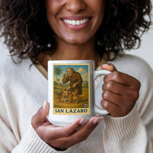 Taza de Ceramica – San Lázaro, Protector de la Fe