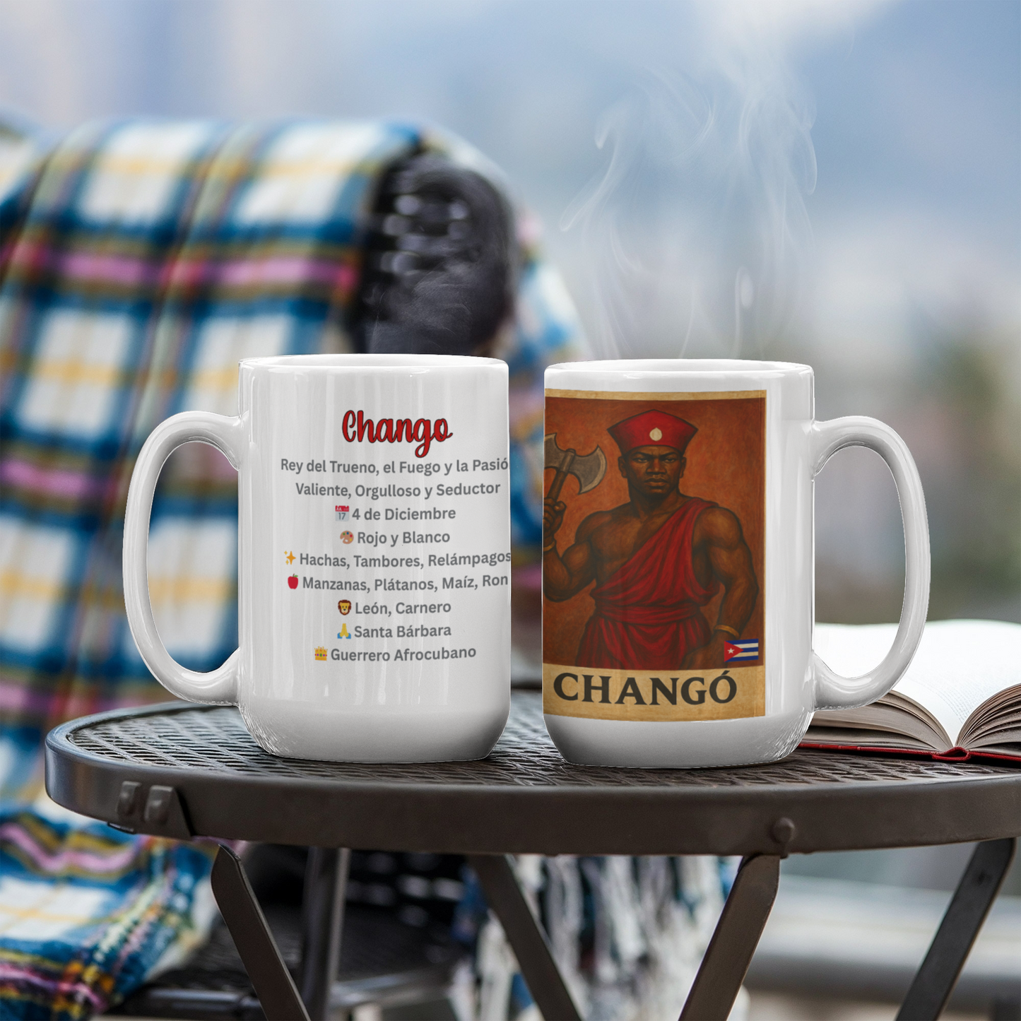 Changó Ceramic Mug Custom-made – Café con Fuego, Fuerza y Justicia