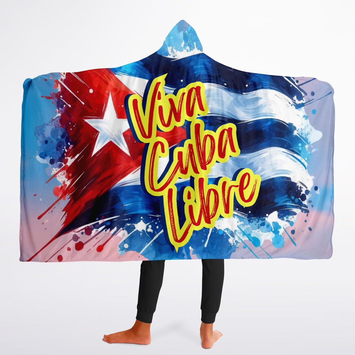 Frazada con Capucha - Bandera Cubana Viva Cuba Libre