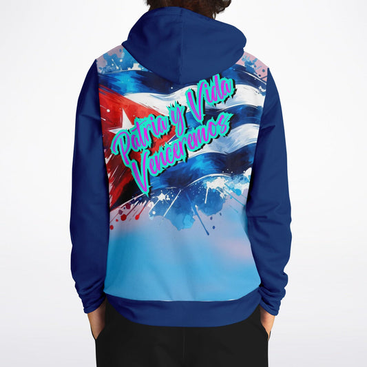 Hoodie, Patria y Vida – Venceremos (Blue color)