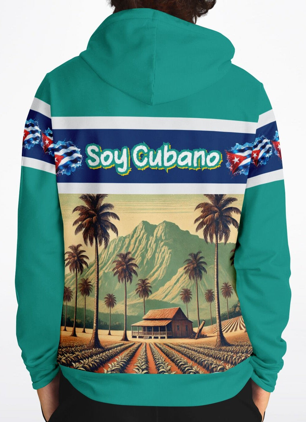 Hoodie, Soy Cubano – Orgullo del Campo (Dolphin Green color)
