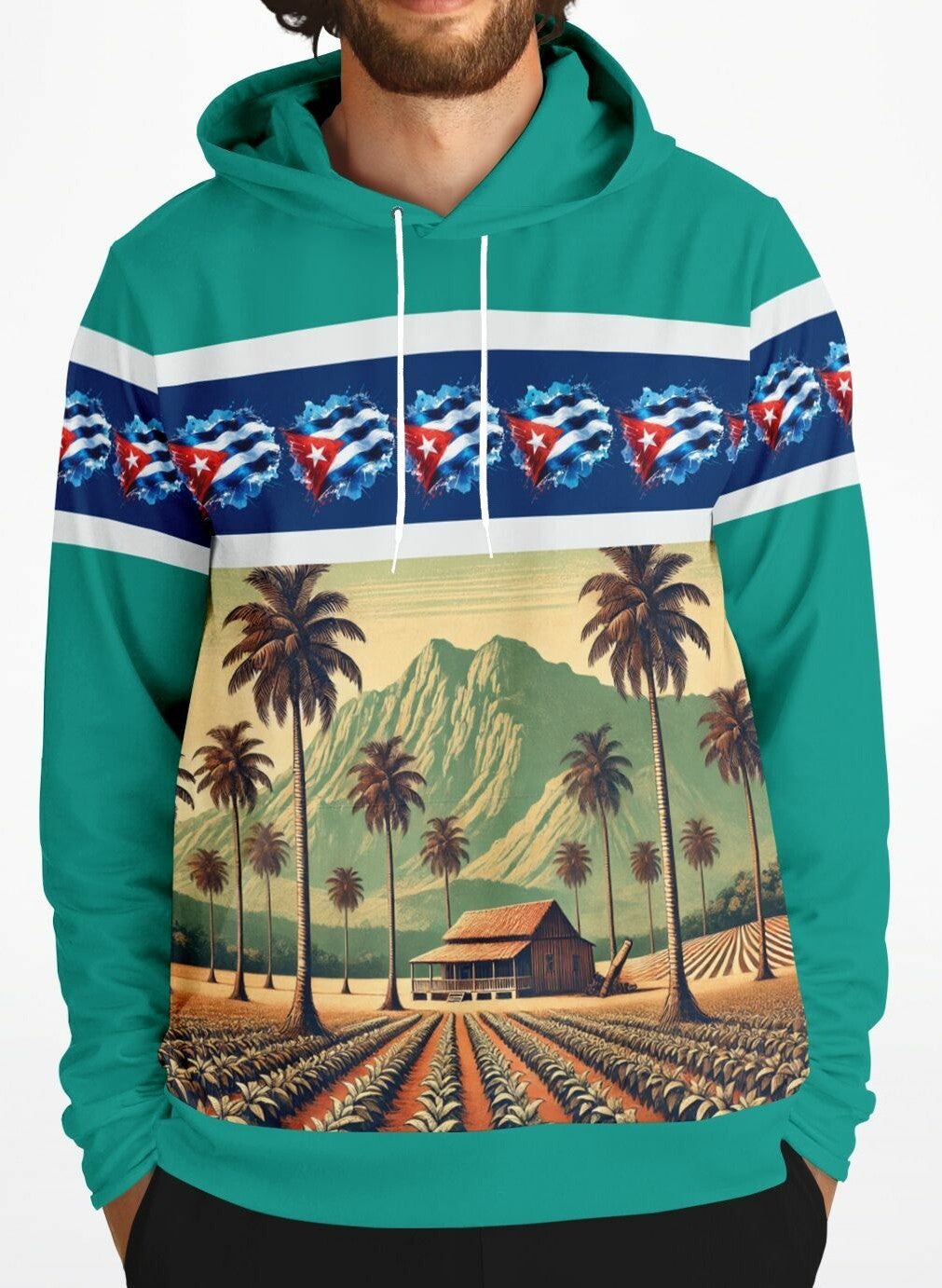 Hoodie, Soy Cubano – Orgullo del Campo (Dolphin Green color) Secondary image